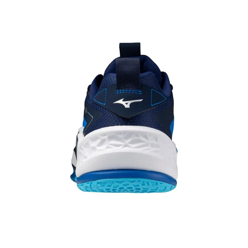 Mizuno Anti Slip Wear Resistant Low Top Training Shoes Unisex Blue White-3