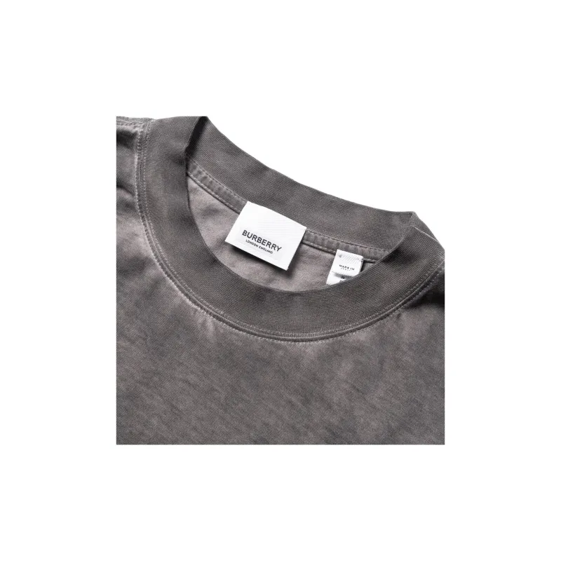 Burberry Men Monogram Motif Cotton Oversized T-shirt Charcoal Grey-2