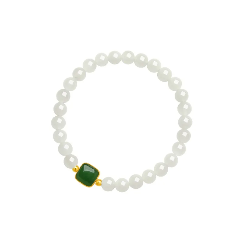 ZHOU LIU FU Hetian Jade Bracelets White Jade Women's-1