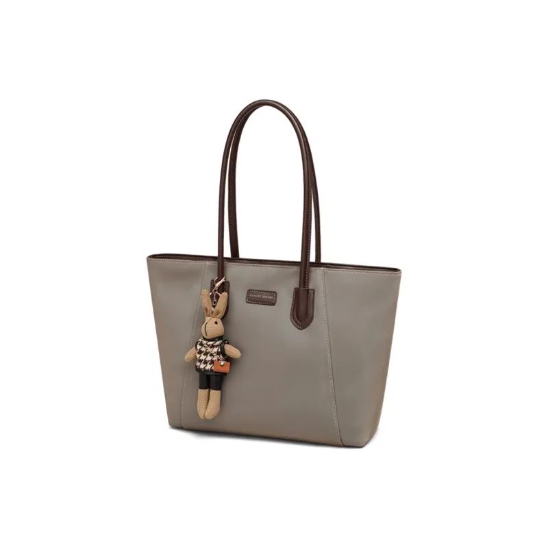 COMELY Fabric Tote Bag Shopping Bag Shoulder Bags Medium Size Women's Khaki-2