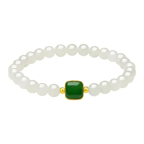 ZHOU LIU FU Hetian Jade Bracelets White Jade Women's