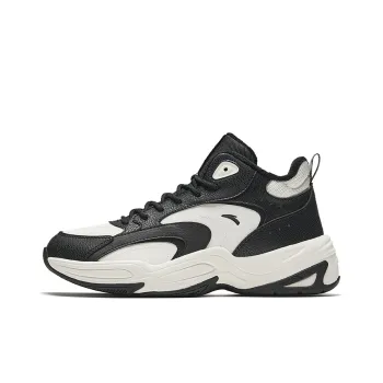 Anta Through Slip Resistant Warm Mid Top Casual Shoes Women's White Black