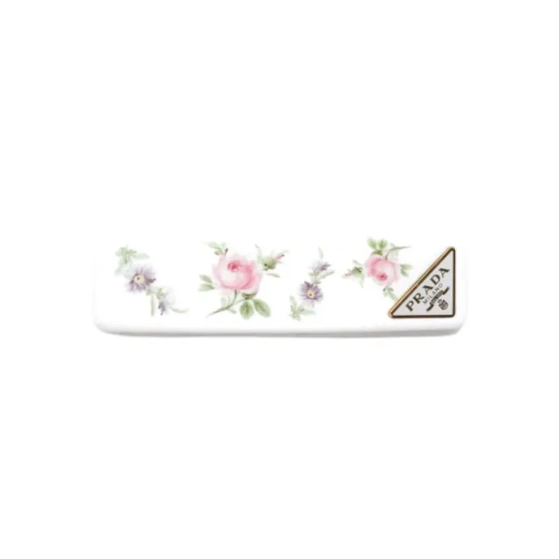 PRADA Floral print Hair Barrettes Set Of Two-0