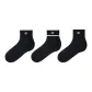 Black Patchwork (Small Clogo Mid-Calf Socks-3 Pack)
