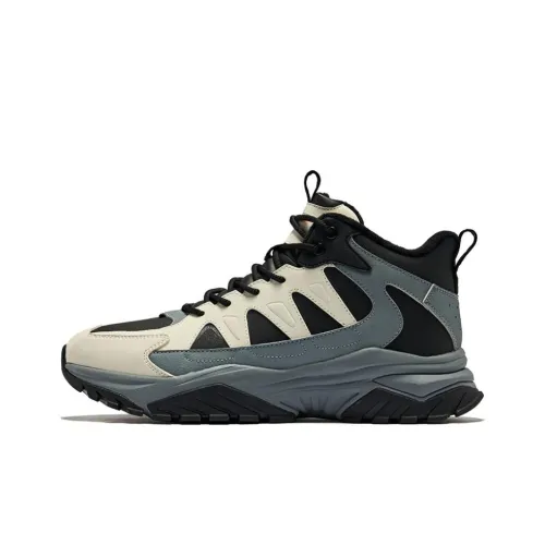 Erke Blaze 2 High Top Hiking Shoes Men's Positive Black Floating Lime