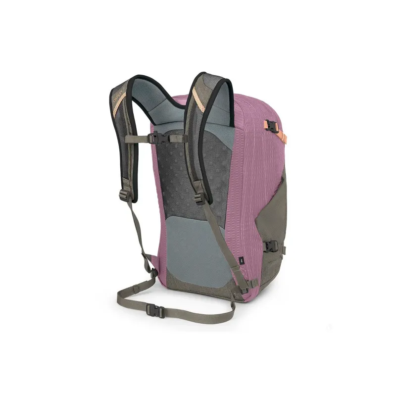 OSPREY Recycled Nylon Backpack Regular Unisex Light Gray & Pink-3
