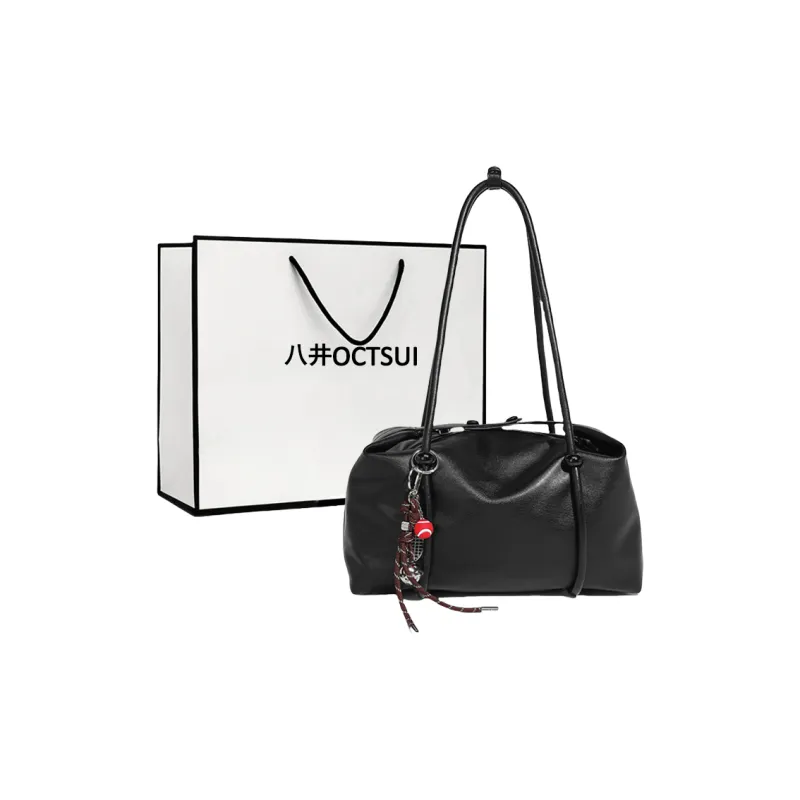 OCTSUI Synthetic Leather One Shoulder Handbag Tubas Women's Coffee/Black-5