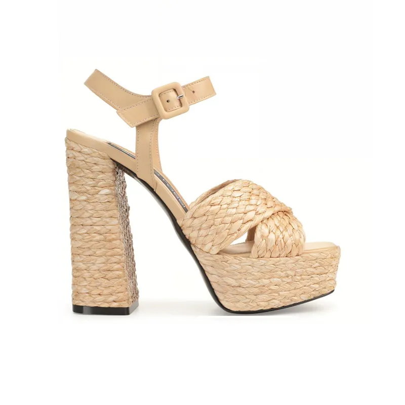 SERGIO ROSSI Sr Seville Strap Sandals 9cm Women's Beige-1
