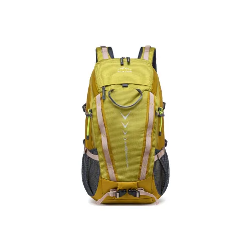 LVEYING Polyester Backpack Unisex Yellow/Blue/Gray