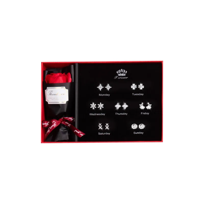 R-Z-Y S999 Sterling Silver Stud Stud Earrings Women's-7