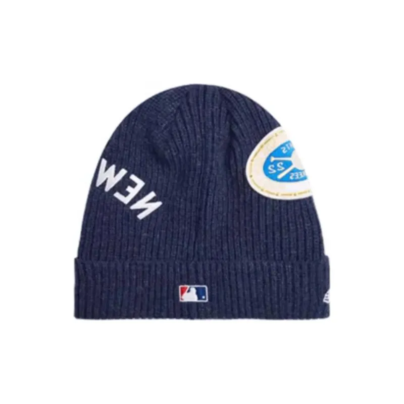 New Era Sheep Wool Polyamide Beanies Unisex Navy Blue-1