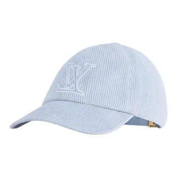 LOUIS VUITTON Corduroy Baseball Caps Unisex Blue