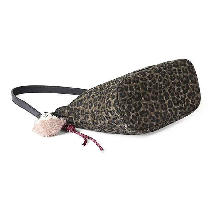 TUCANO Fabric With PU Shoulder Bag Regular Women's Coffee-5