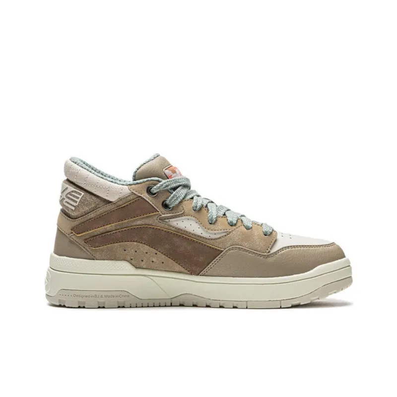 LiNing VIVO MID Anti Slip Wear Resistant Mid Top Skateboard Shoes Men's Umber-1