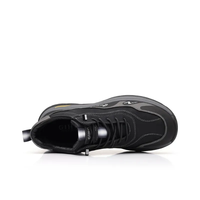GIHO Insulated Shoe Warm Mid-Top Casual Shoes Men's Black-10