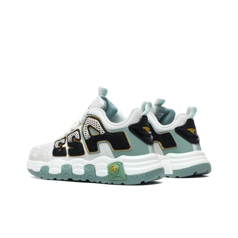 A55 Cushioning Anti Slip And Wear Resistant Mid Top Casual Shoes Men's White Green Black-3