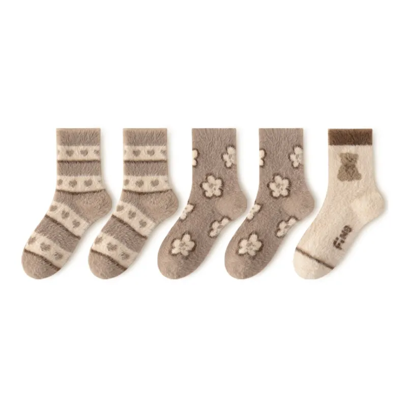 MIIOW Mid Calf Socks Women's Combo Set-10