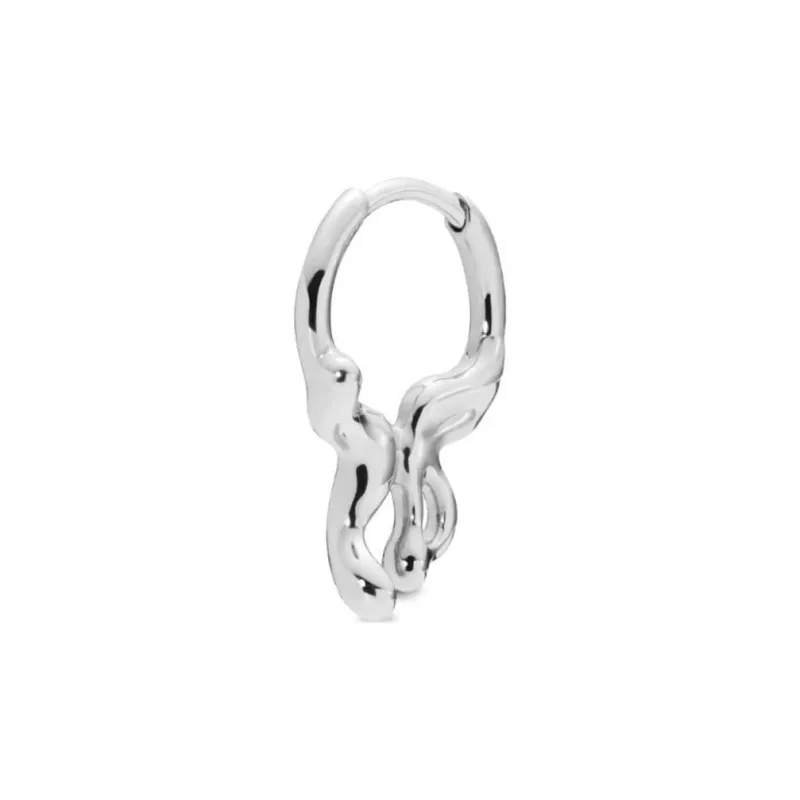 Maria Black 14kt White Gold Papillon Huggie Earring-1