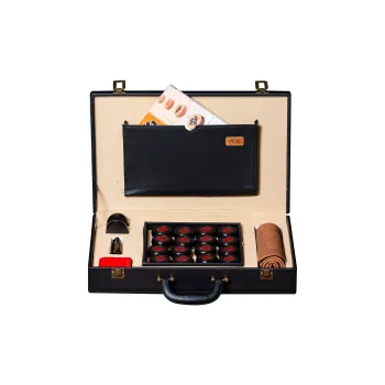 NIANQINGREN Chinese Chess Redwood Solid Wood Set Genuine Leather Chessboard Collection Board Games