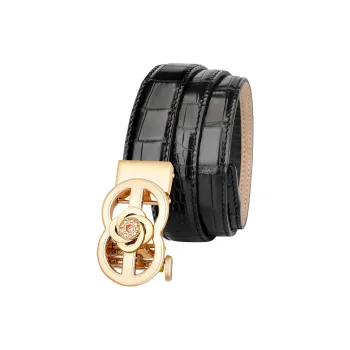 CATELLES Crocodile Leather Leather Belts Women's 2.4cm