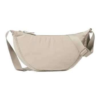 UNIQLO Polyamide Dumpling Bag, Shoulder Bag, Crossbody Bag Unisex Dark Beige