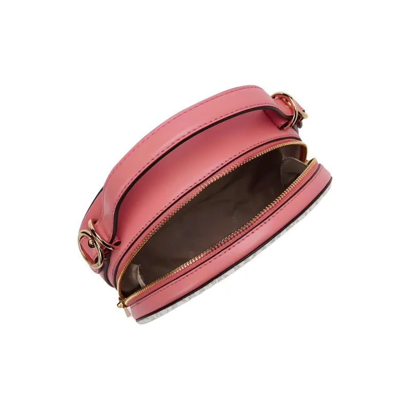 MICHAEL KORS Delaney Cow Leather Round Cake Bag Shoulder Bag Crossbody Bag Medium Size Women's Light Rose Red-2