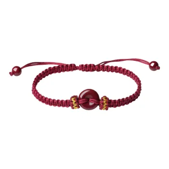 Double Happiness Gift Cinnabar Bracelets Unisex