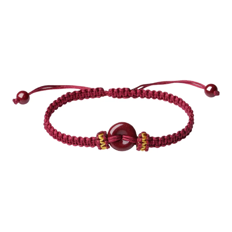 Double Happiness Gift Cinnabar Bracelets Unisex-0