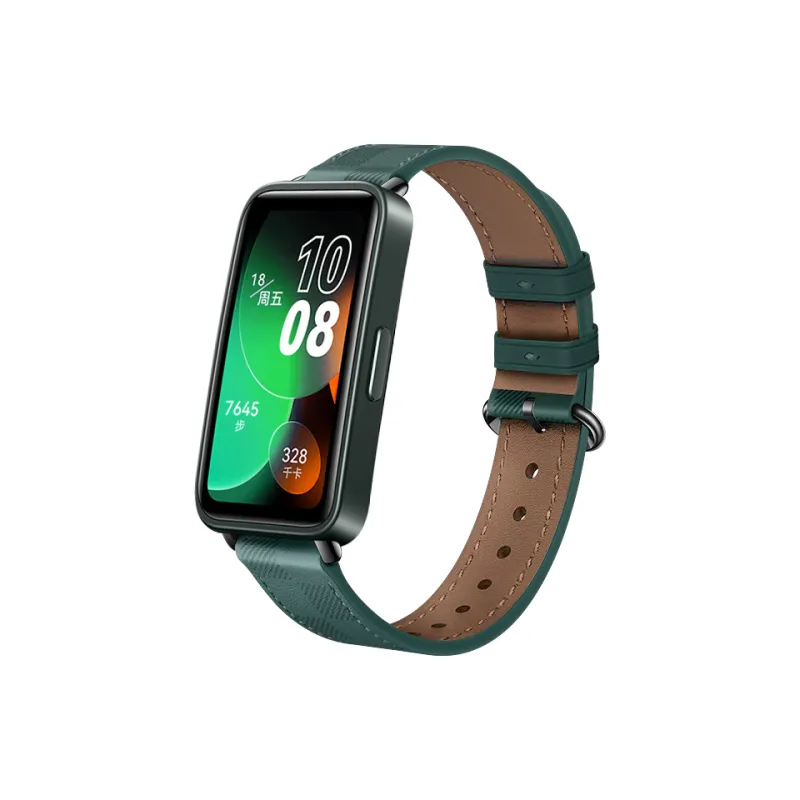 FZRT Huawei Compatibility Watch Band Plaid Print Leather Strap Artificial Leather Material-2