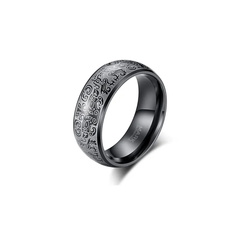 FAIRWHALE Titanium Steel Rings Unisex-0