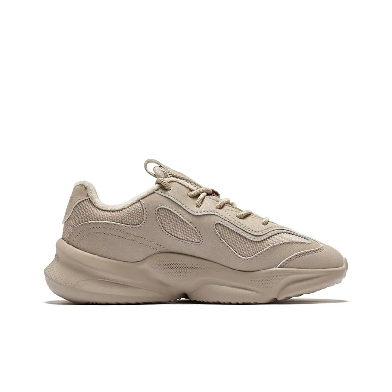Erke Boundary 2V2 Padded Edition Cushioning Warm Rebound Low Top Casual Shoes Women's Light Linen-1