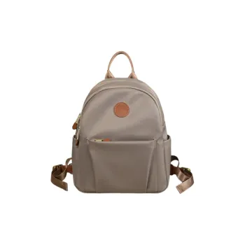 BRINCH Nylon Backpack Women's Khaki/Stone Gray/Elegant Black