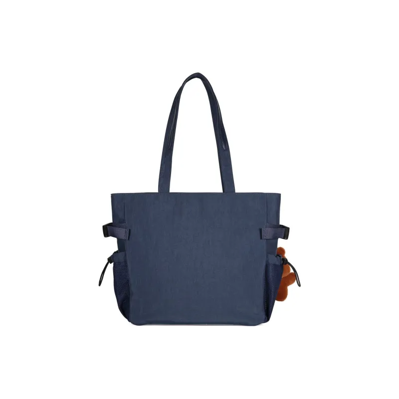 Dannybear Fabric Tote One Shoulder Handbag Unisex Dark Blue-2