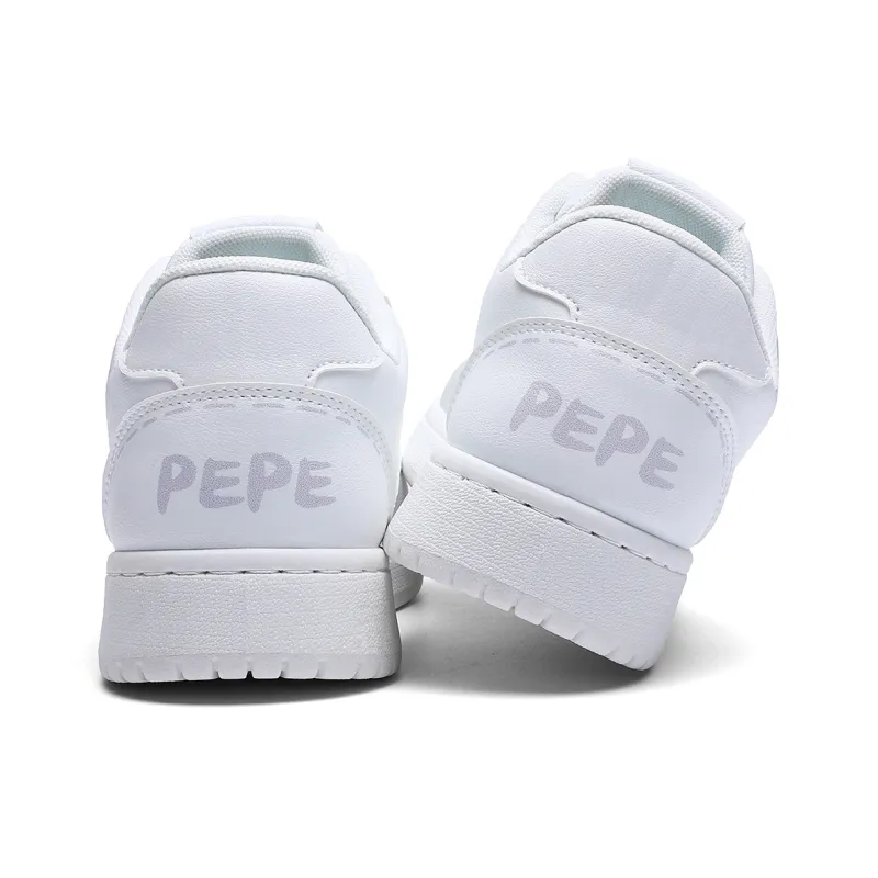 Pepe The Frog Anti Slip And Wear Resistant Balance Height Increasing Coverage Low Top Skateboard Shoes Unisex-5