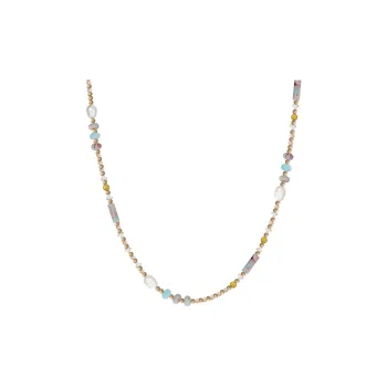 MISS XIA JWY Colored Glaze Seed Beads Necklaces Unisex