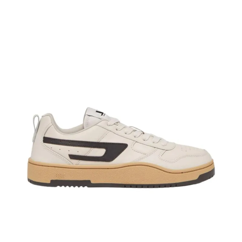 DIESEL S-Ukiyo V2 Low Low-Top Skateboard Shoes Men's Beige Black-1