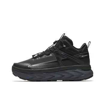 Anta Open Mountain V2 Anti Slip Wear Resistant Mid Top Outdoor Shoes Men's Basic Black