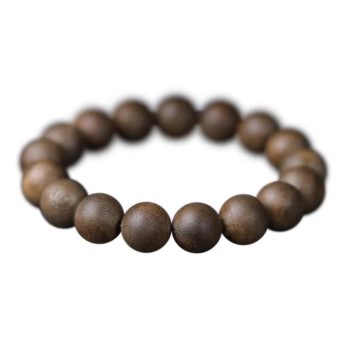 FANGYUANXIAOFU Fragrance Enhancer, Agarwood Single Wrap, Plain Beaded Bracelet Unisex-3