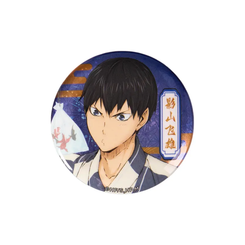 BOOM COMIC Shoyo Hinata Haikyuu!! Yukata Collection Badge Tobio Kageyama Kei Tsukishima Badges-1