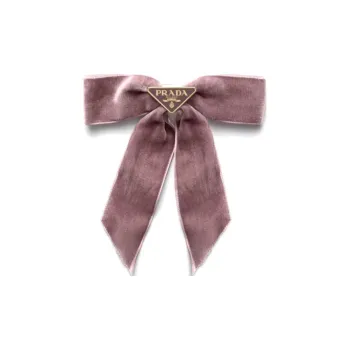 PRADA Fabric Hair Clips Women's Pink