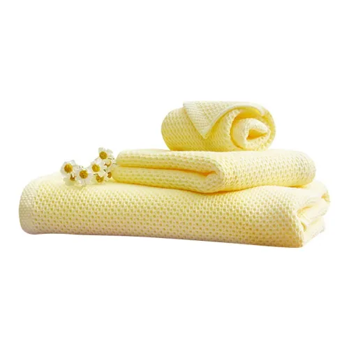 Fu Anna Square Bath Towel Set \ Yellow