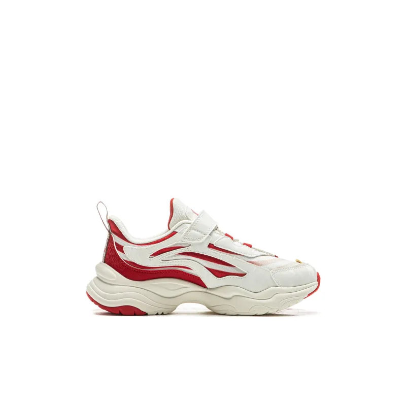 LINING YOUNG Kids Lifestyle Shoes Champagne White/Glory Red Kids'-1