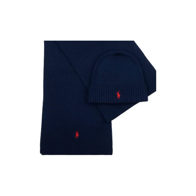 Polo Ralph Lauren Pony Motif Scarf And Beanie Set-2
