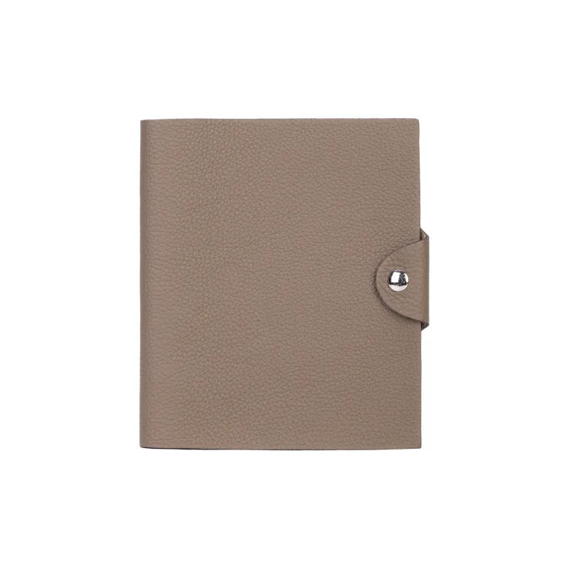 HERMES Togo Calfskin Storage Bag Unisex 18 Etoupe Elephant Gray-1