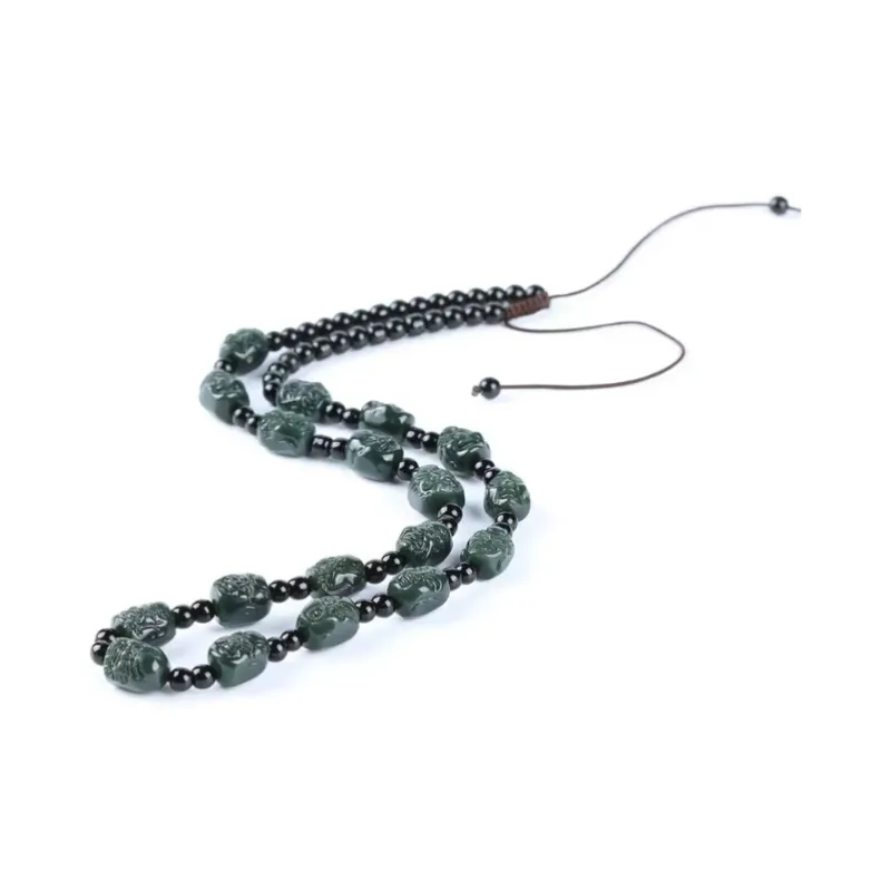 Grace Hetian Jade Necklaces Green Jade Men's-1