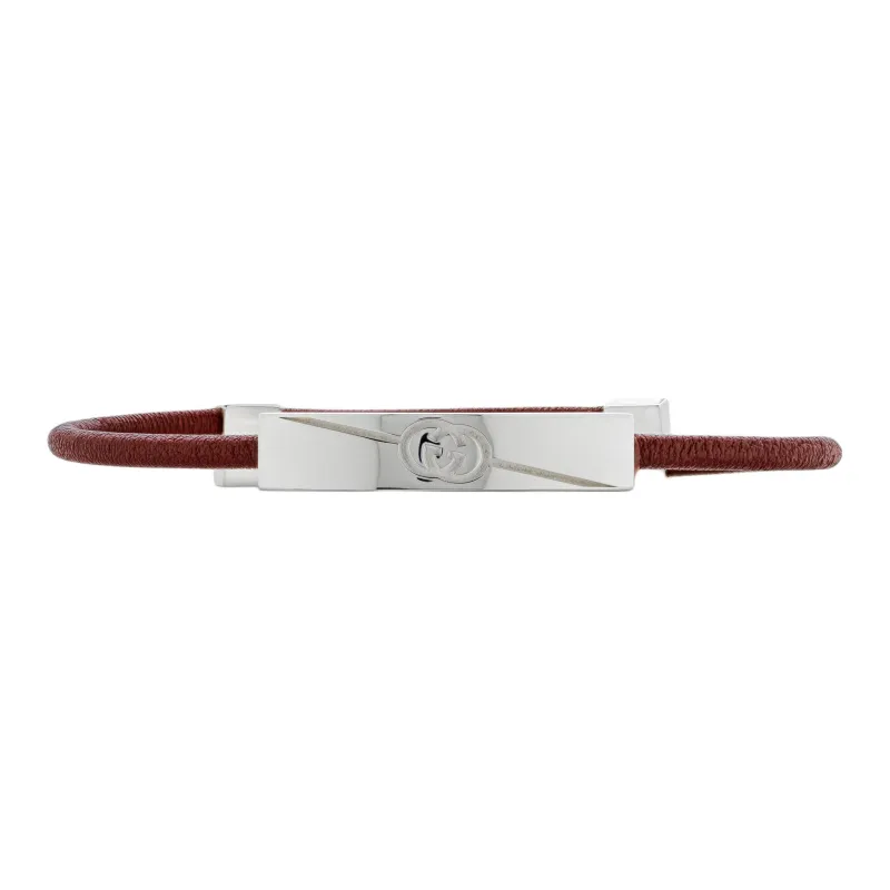 GUCCI Leather Bracelets Men's Red-0