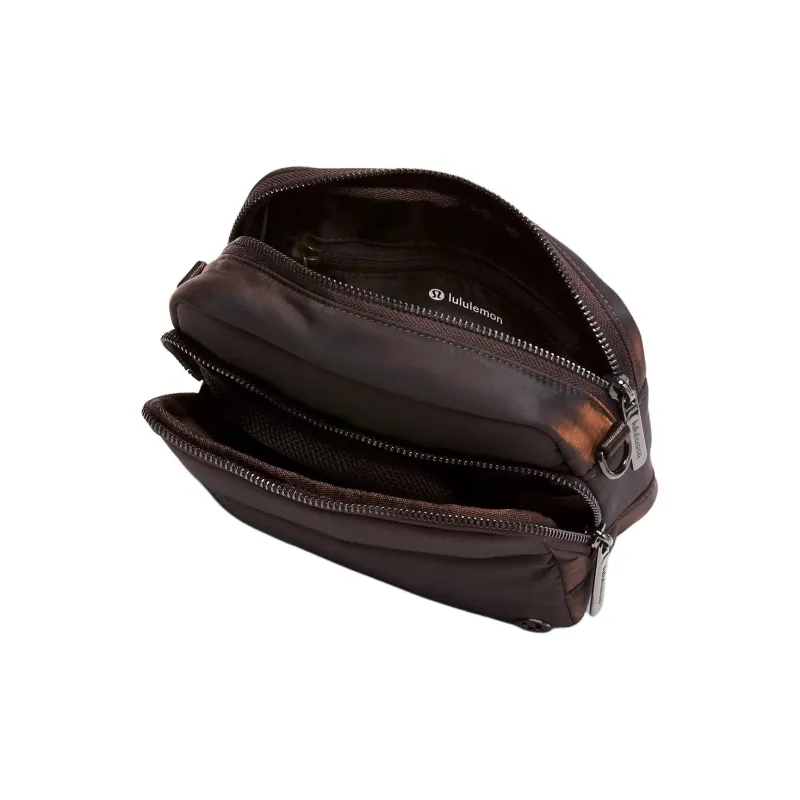 Lululemon Everywhere Nylon Shoulder Bag Crossbody Bag Regular Unisex Coffee Brown-1
