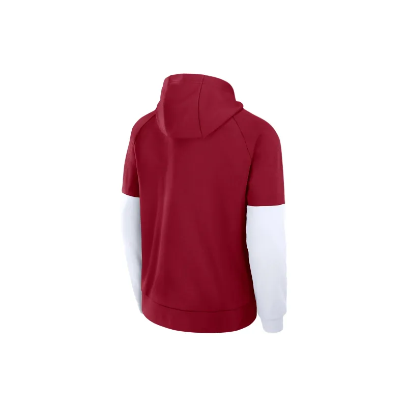 Nike Alabama Crimson Tide Fitness Men's Nike Therma College Pullover Hoodie-1