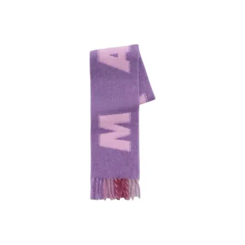 MARNI Logo Detailed Frayed Edge Scarf