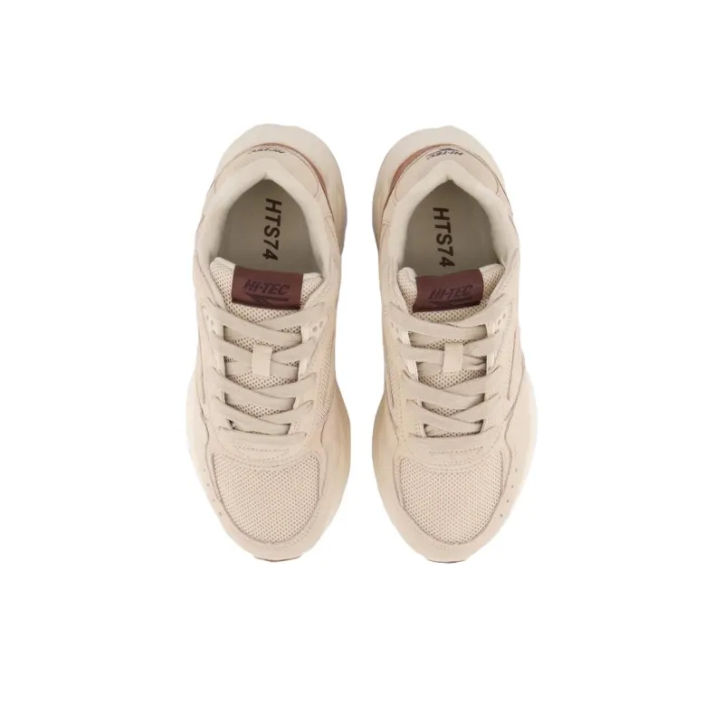 HI-TEC Anti-Slip Wear-Resistant Low-Top Casual Running Shoes Women's Beige Brown-3